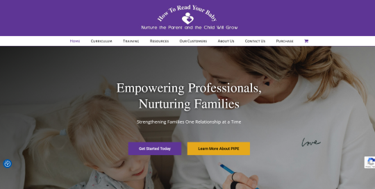 March 2025 website screenshot of How to Read Your Baby PIPE education site designed by Grassroots Consulting