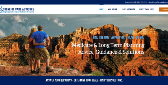 Benefit Care Advisors website designed by Grassroots Consulting
