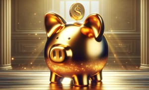 A golden piggybank