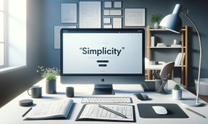 a simple designed website on a laptop in an office in palm beach florida